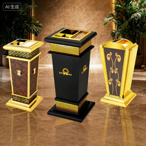 Customized Metal Trash Can for Royal Hotel Use