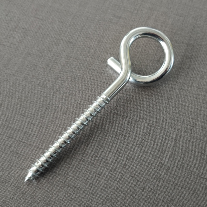 Dead End Bolt Stainless Steel Hooks Cable Wire Fixing Nail Eye Metal Screw Pigtail Hook