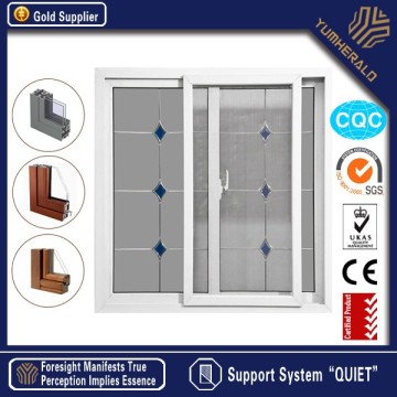 Made in China Energy Saving Tempered Glazed Aluminum Sliding Sindow with Mosquito Screen