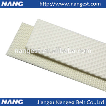 white PVC diamond conveyor belt