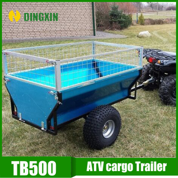 Galvanized garden transport atv dump trailer