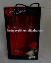 handpainted champagne glass set