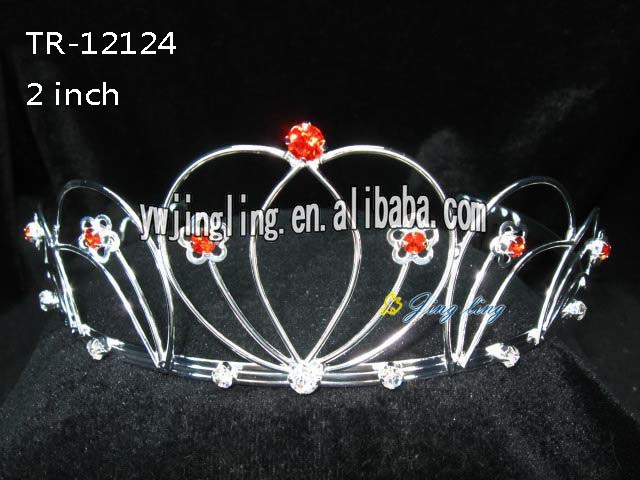 Red Rhinestone Wholesale Girl Tiaras