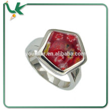 New Product Crytal Red Stone Diamond Ring