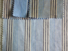 Cotton Linen Blend Fabric , 55% Linen 45% Cotton Stripe Hemp Fabric Bs045