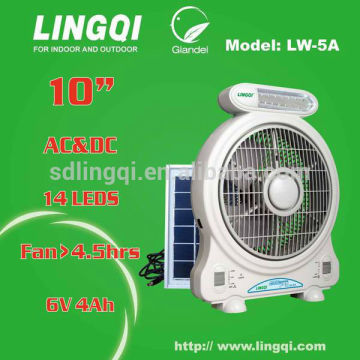 solar fan rechargeable fan with light