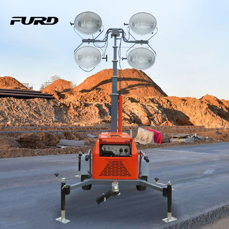 Superior quality 7m generator mobile lifting light tower