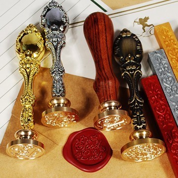 Metal handle brass wax sealing stamps