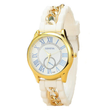 Classical design silicone band watch