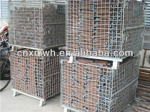 Metal cup feet wire storage cage