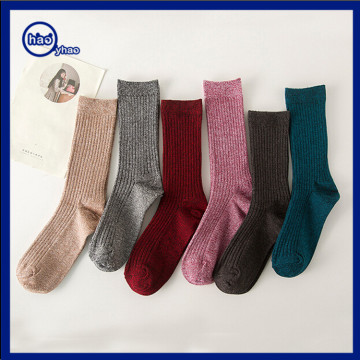 Yhao Hot Sale Pure color socks Bold Line Ethnic Cotton Socks