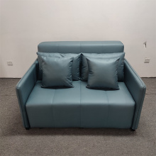 Solid Wood Frame Blue Minimalist Sofa Bed