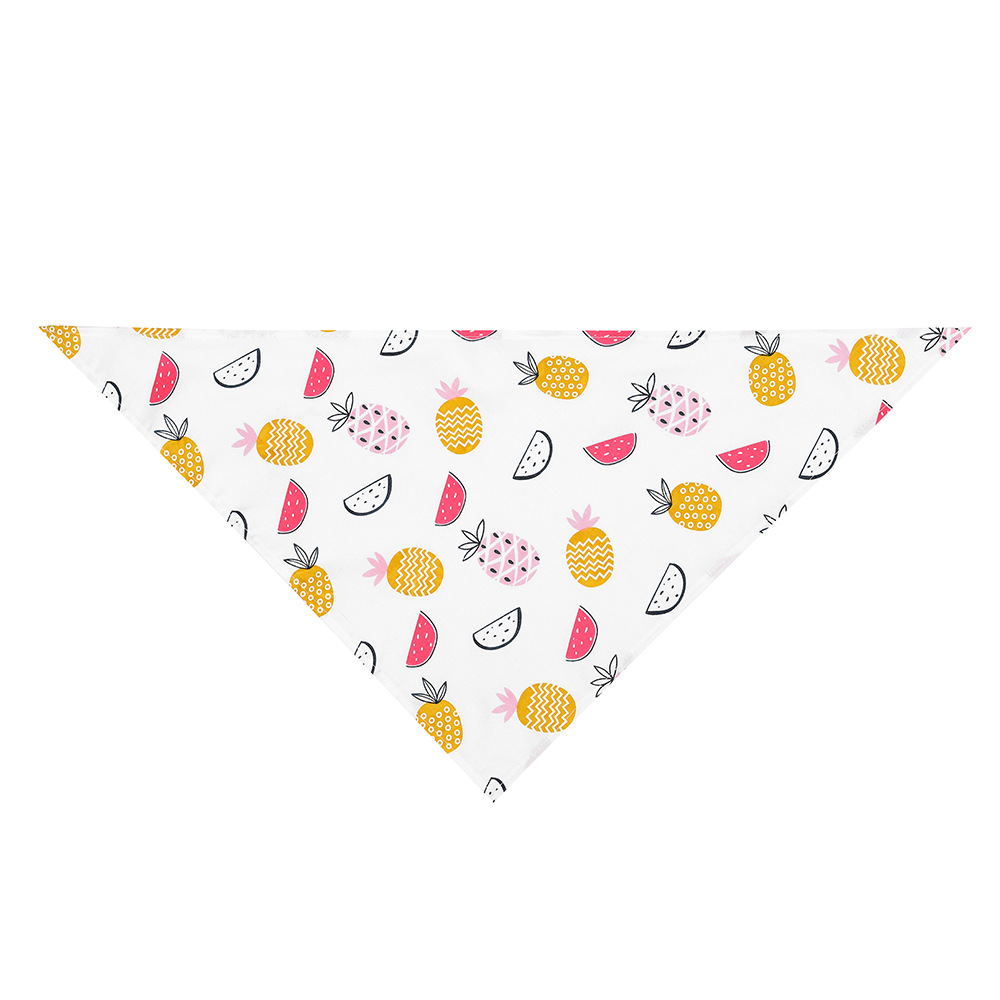 New Pet Triangle Scarf Summer Fruit Pattern Small Fresh Dog Saliva Towel Pet Scarf In Stock