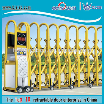 School access gate retractable fence exterior aluminum doors