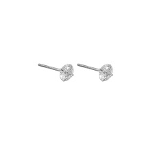 Threadless Titanium Prong Setting Zirconia Earrings for Cartilage Piercing