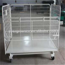 Folding Wire Metal Mesh Logistics Cart Roll Container