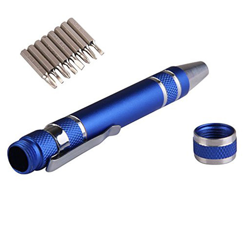 Promotionele geschenk sleuf phillips bit set zak draagbare gereedschap precisie pen schroevendraaier