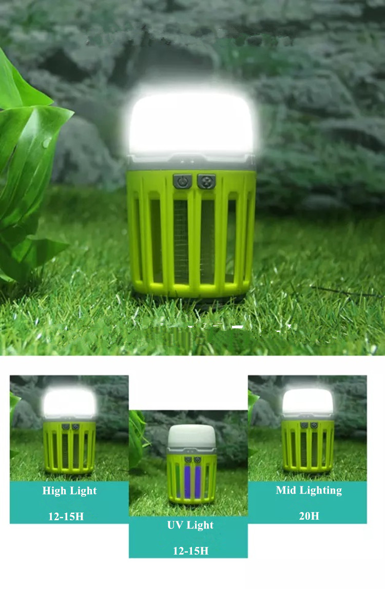 Penggunaan Harian Rumah dan Tongkol Luar Ruang+4*UV Waterproof Bug Zapper USB USB Rechargeable Mosquito Killer Lamp