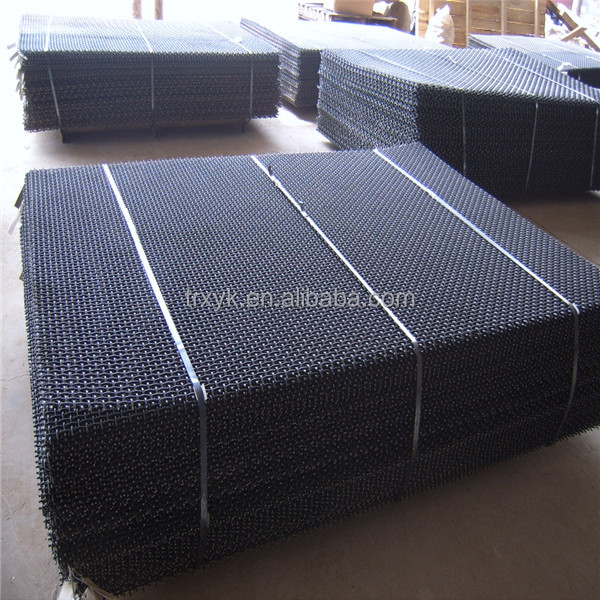 High tensile strength carbon steel crimped wire screens used for mining screening