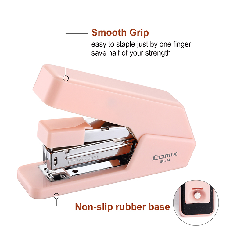 Comix ODM Factory 20 sheets wholesale manual hook metal plier printed stapler for school office and library