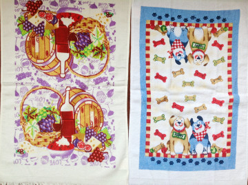 100% cotton velvet pringting kitchen towel