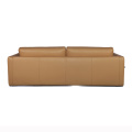 Beige Leather Richard 3 Seater Sofa