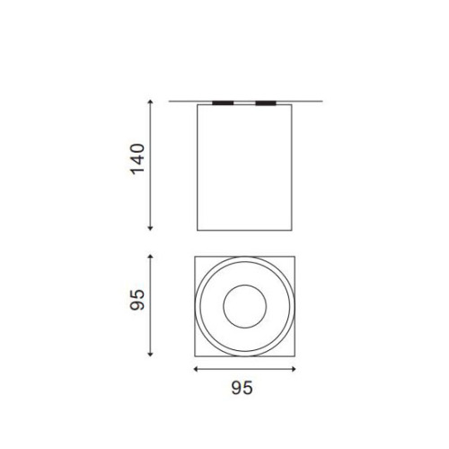 LEDER Dimmable Surface Mounted 3W LED Downlight