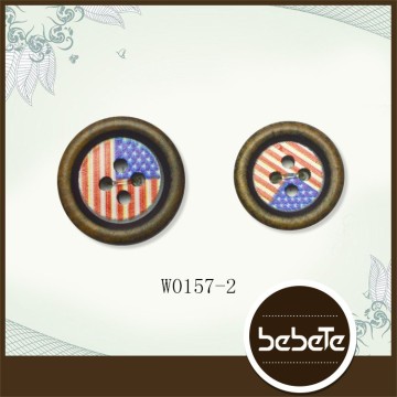 custom laser engraved wooden buttons ,custom flag clothing buttons