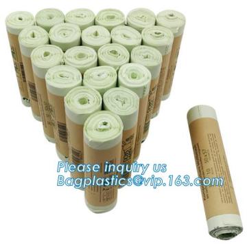 biodegradable plastic bag on roll, PBAT biodegradable trash bag on roll, biodegradable roll bag