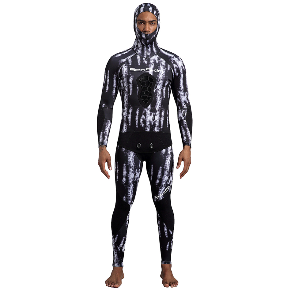 Seaskin Mens Neoprene kapüşonlu 2 adet dalış wetsuits