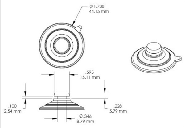 Vacuum Sucker Strong Custom Silicone Suction Cup with Screw or Hook Are Ok Transparent or Customized -20°C-80 °C Moulding CN;FUJ