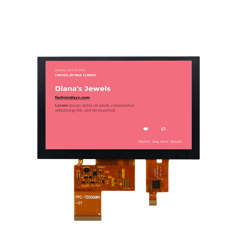 5 Inch TFT 800X480 Dots FT5436/FT5426 IPS with Capacitive Touch Screen Monitor LCD Display