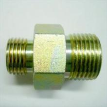 Steel Male Reducer Connector in Yellow Zinc Plated Finish