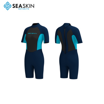 Seaskin kızlar kısa kol kısa bacak wetsuits dalış