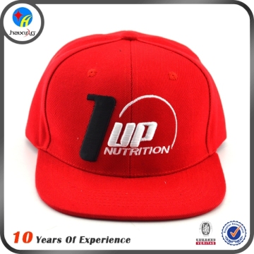 wholesale good quality custom logo red snapback cap