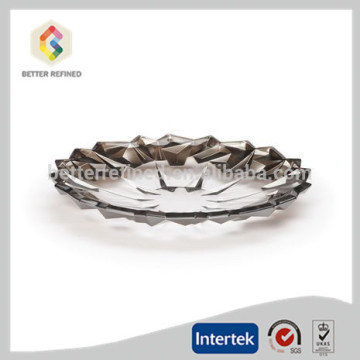 Heavy Glass Somke rim Serving Platter