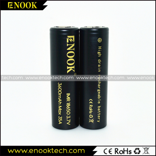 Enook 3600mah แบตเตอรี่แบบชาร์จได้ 18650 Cell