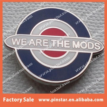 China Factory Custom Made MOD TARGET SCOOTER BADGE WE ARE THE MODS 16MM DIA