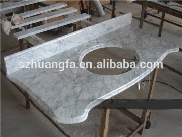 25years factory wholesaling price white carrera cultured marble vanity tops