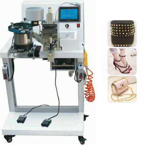 Automatic Machine to Apply Nailheads with Prongs
