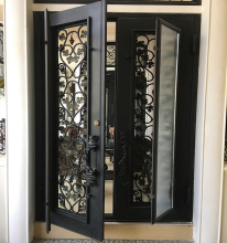 Wrought Iron Doors with Glass