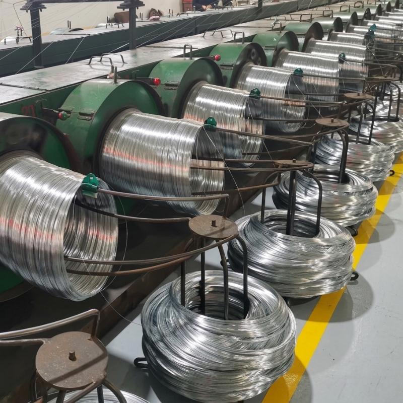 Gruppo ANJIA – Linea di produzione di filo zincato ANJIA Group galvanized wire production line with multiple coil sizes