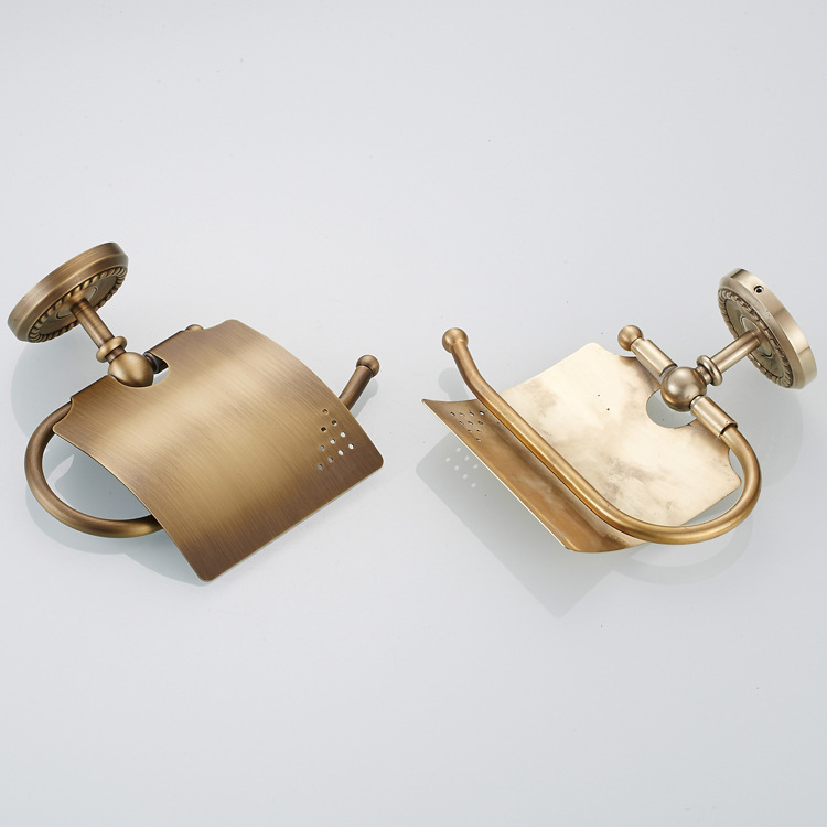 황동 유럽 스타일의 욕실 골동품 컬러 화장지 타월 홀더 펌핑 화장실 티슈 상자 화장실