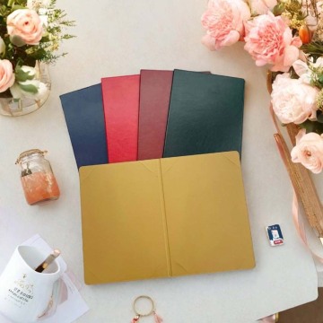 Elegant Business Meeting Leather Folder with Rounded Edges