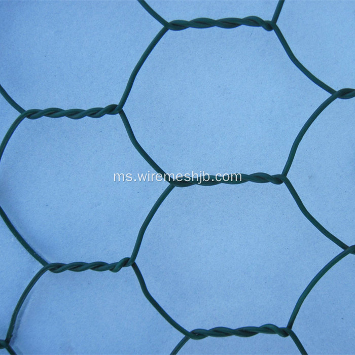 Kotak Gabion Wire Hexagonal Vinyl Bersalut