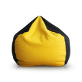 Sac pouf en velours souple jaune et noir