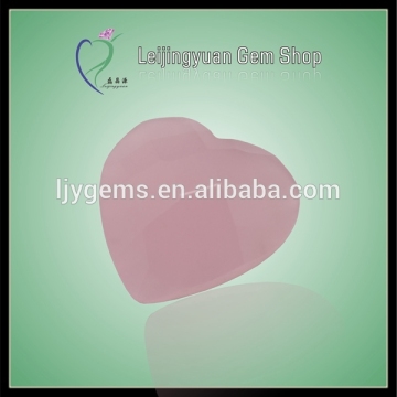 YF-1 Pink Heart Shape Cabochon Glass Bead