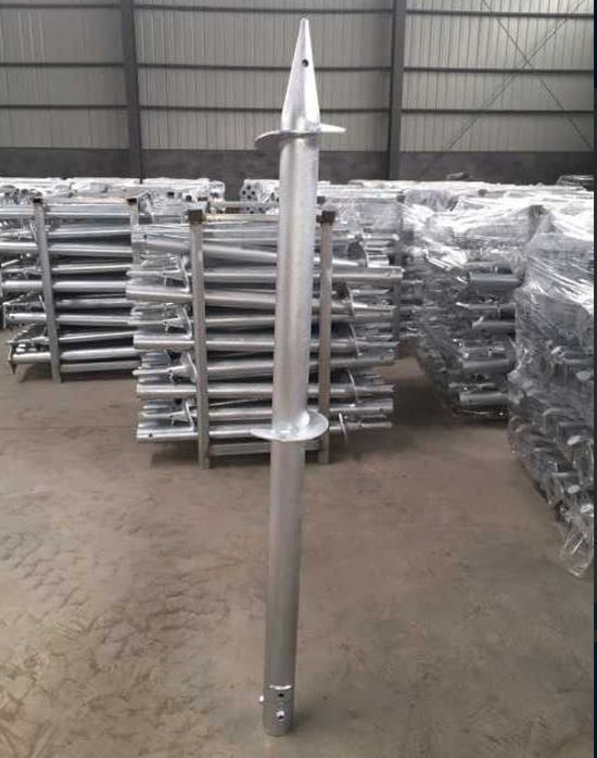 Round Flange Ground Screw Anchor Screw Pile Foundation