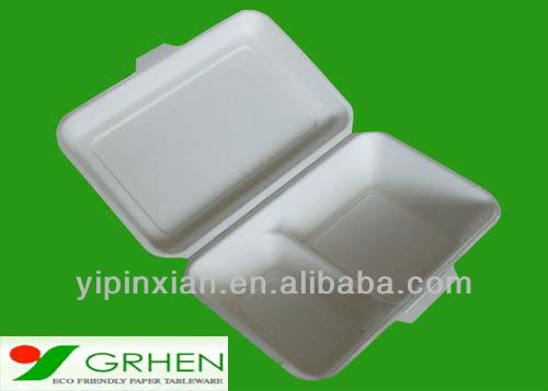 disposable biodegradable tableware 2 compartment food container