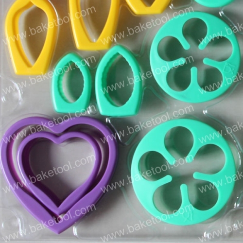 Plastic Flower Shape Paste Cake Press Mold Set Cookie Sugar Fondant